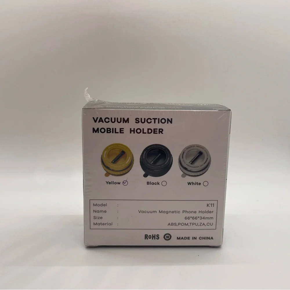 K11 Vacuum Suction Mobile Holder Yellow New Sealed Phone Accessories Style Class